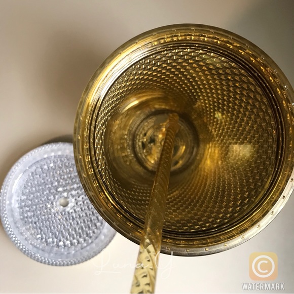 Starbucks Metallic Gold Chrome Studded Bling Cup Tumbler Grande 2022 Holiday - Picture 5 of 7